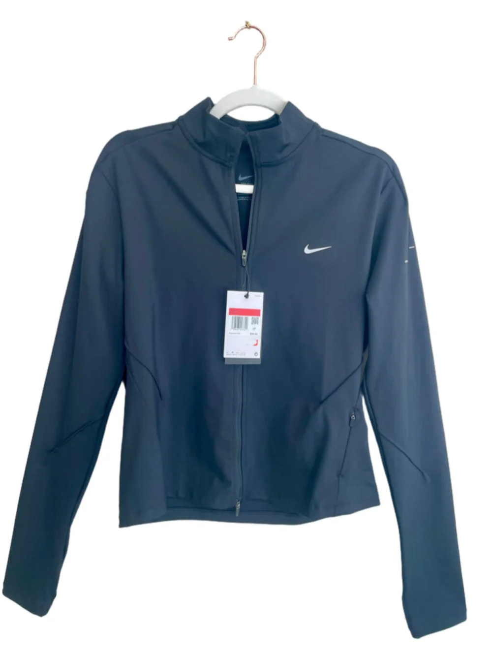 Nike Swift Dri-FIT Full Zip Running Top Women L Black IB1998-010 NWT